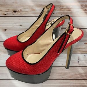 Cinderella of Boston Style Nally Size 3.5  Beautiful Red Shoes!